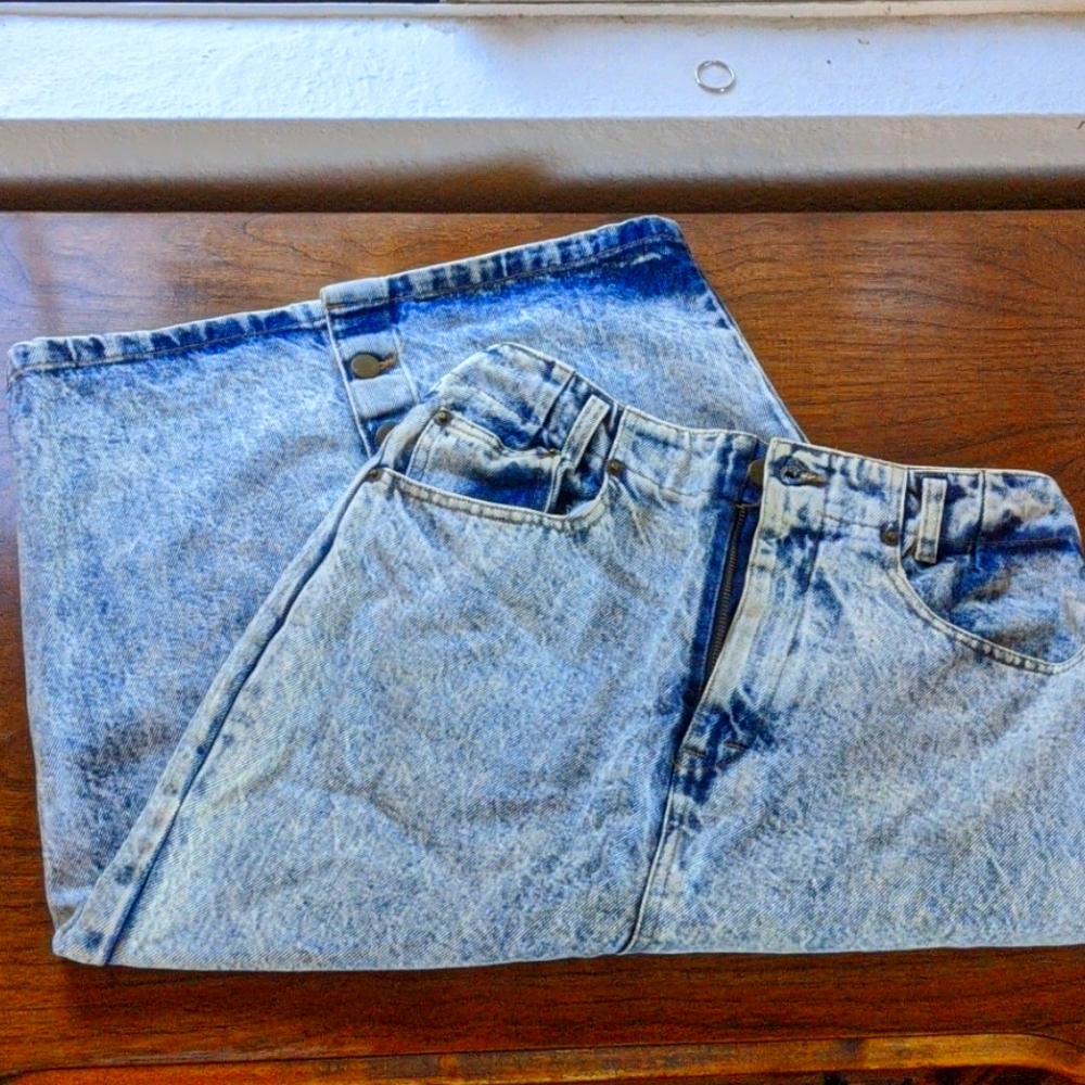 Vintage Acid Wash Pencil Skirt